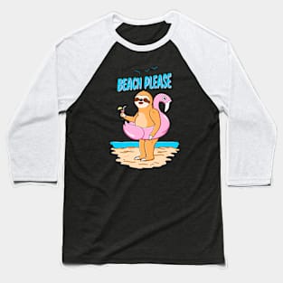 Sloth Beach Baseball T-Shirt